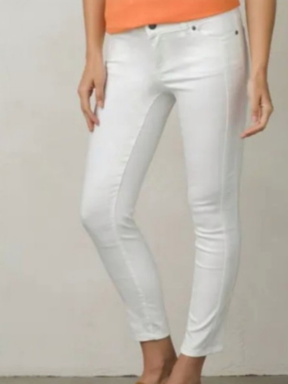 Prana White Skinny Jeans with Clean Finish